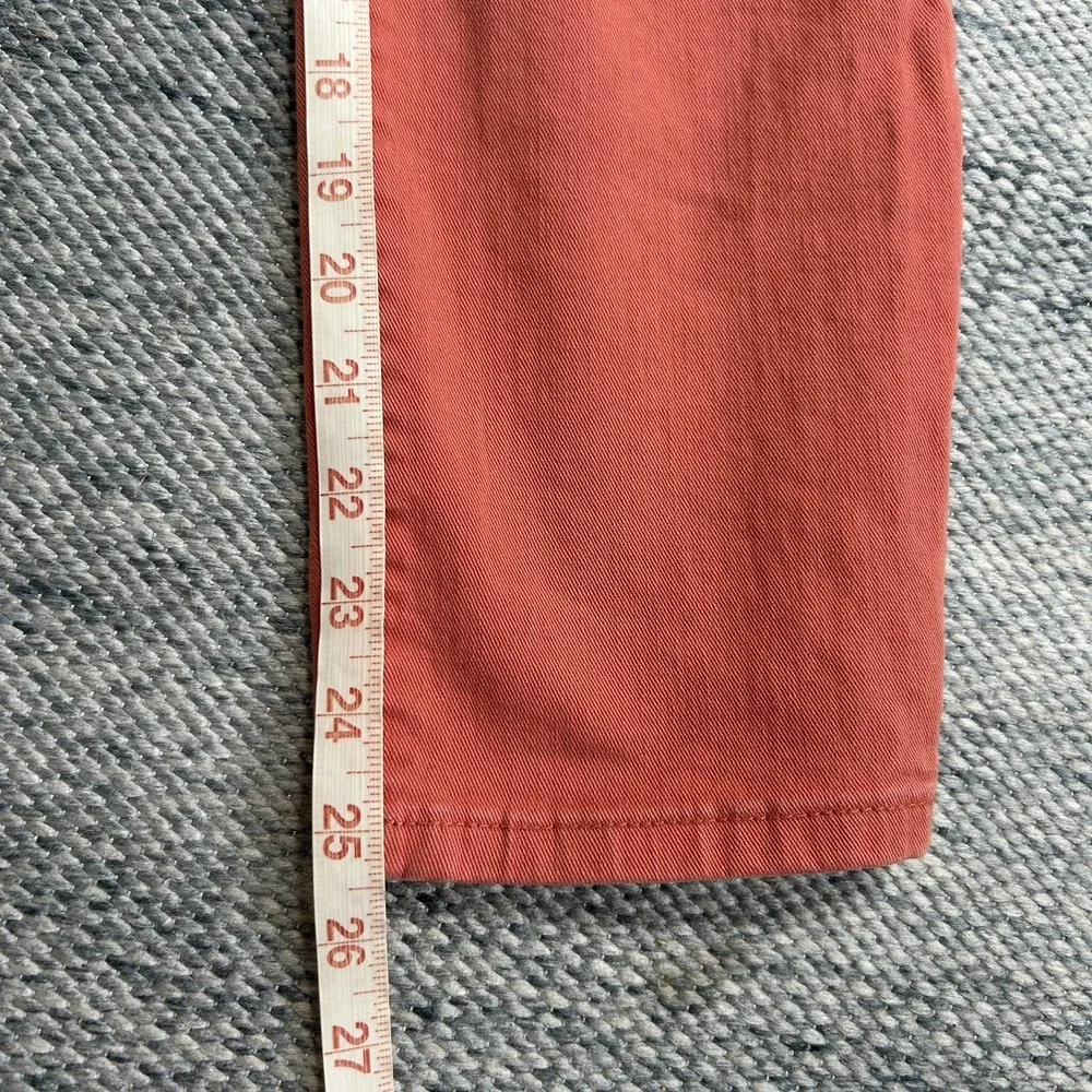 Tory Burch Alexa Crop Jeans Womens 29 32x25 Coral Orange Denim Stretch Pants - Picture 13 of 16